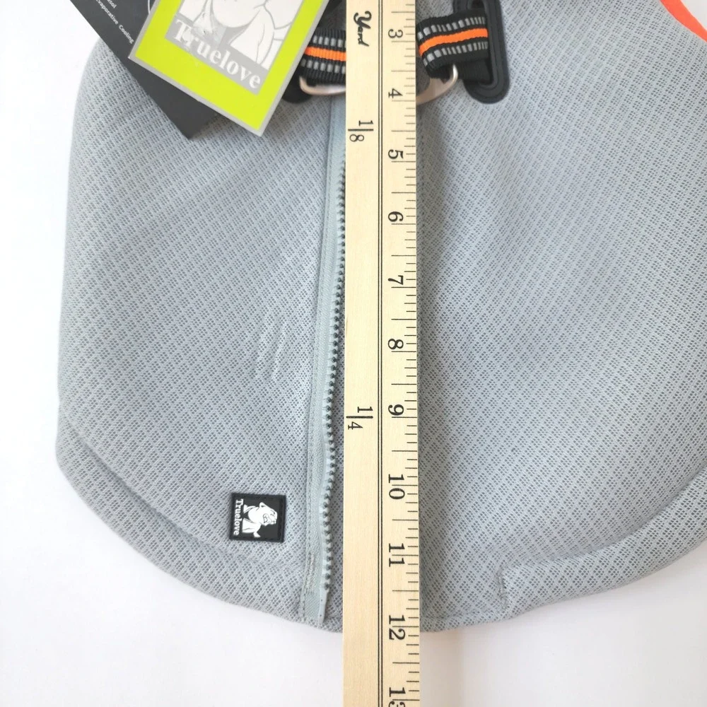 Truelove Dog Cooling Vest Harness Gray Orange Evaporative Mesh Size M NWT